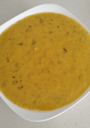 A picture of Pumpkin Date Banana Soy Milk Oatmeal Porridge.