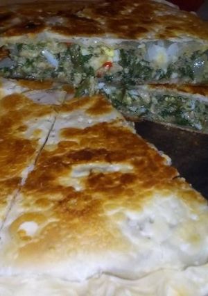 Una foto de Tarta de acelga y pollo caseras