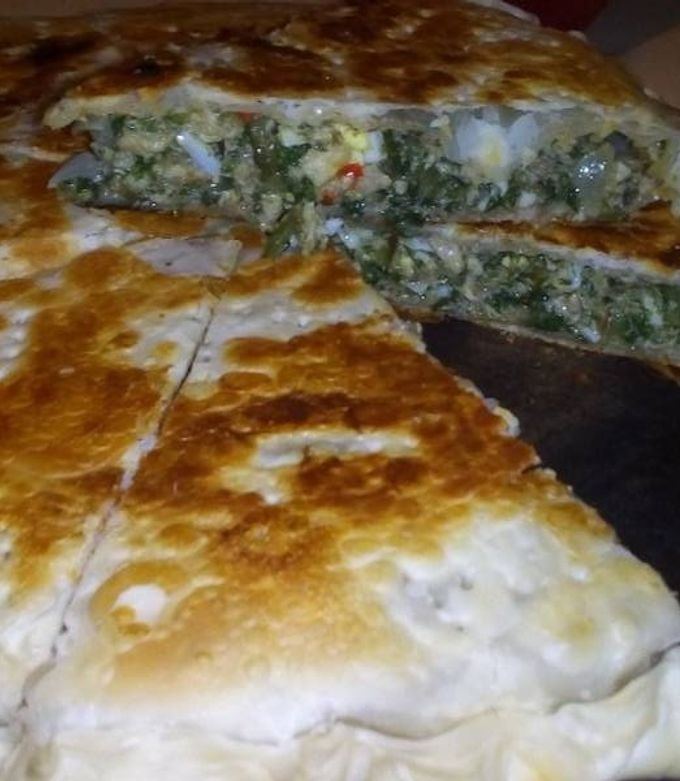 Una foto de Tarta de acelga y pollo caseras