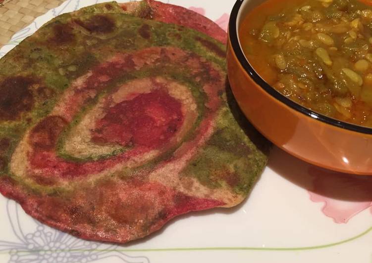 Recipe of Any-night-of-the-week Beet Spinach Paratha