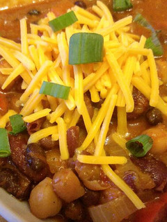 A picture of 3-Bean Vegetarian Chili.