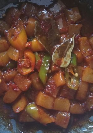 Foto resep Oseng kikil pedas