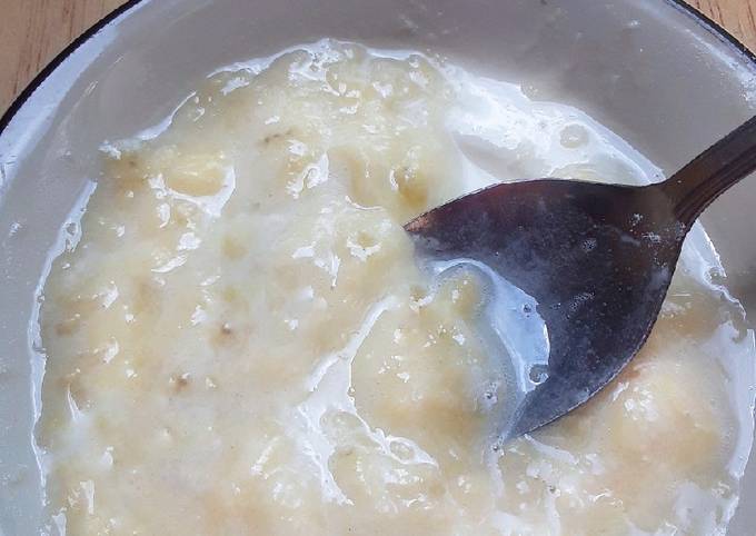 Resep Bubur Pisang Susu Mpasi 6 Bulan Oleh Violet Azalea Cookpad