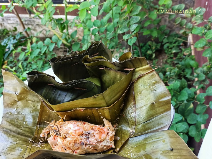 Resep Botok jamur,udang, tahu Anti Gagal