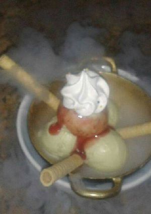 Una foto de Helado de naranjilla