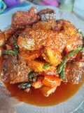 Sambal campur tenggiri, kentang, kacang panjang