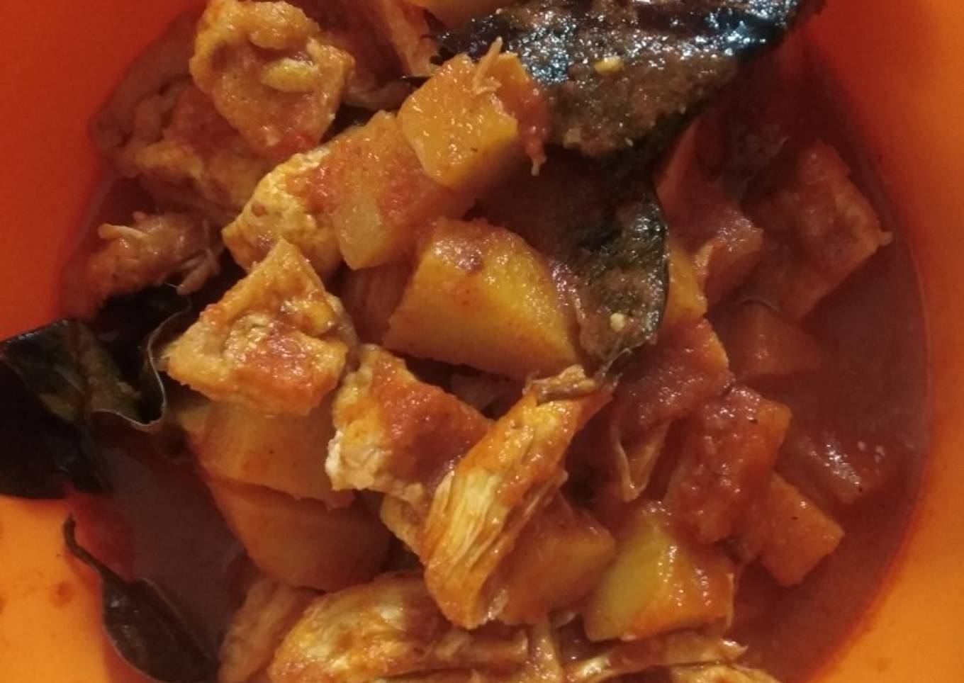 Balado Ayam suwir tahu kentang 🍛