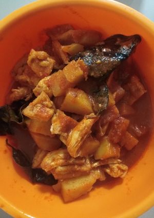 Foto resep Balado Ayam suwir tahu kentang 🍛