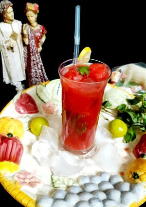A picture of Watermelon- Mint Lemon Mocktail.