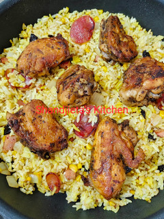 Foto resep Cajun Chicken Rice (Rice cooker method)