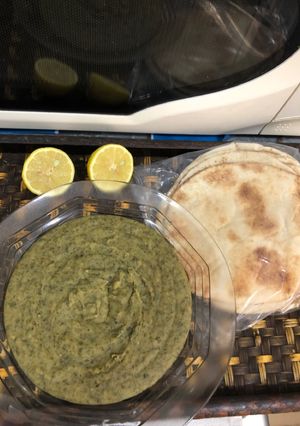 صورة لوصفة بصارة فول بالملوخية الناشفة