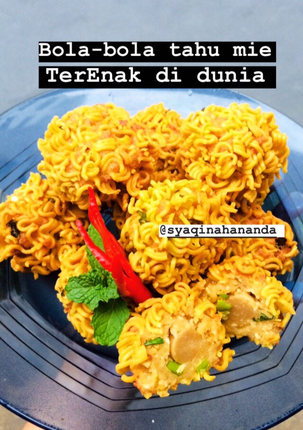 Foto resep Bola-bola tahu sosis mie indomie🤤