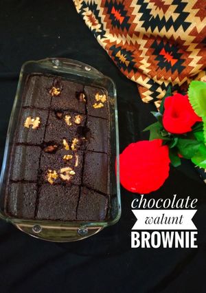 A picture of Chocolate walunt brownie (microwave).