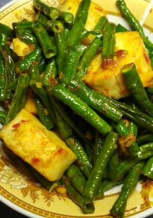 Foto resep Tumis kacang panjang tahu telur