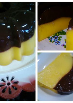 Foto resep Puding jagung lapis coklat (simple)