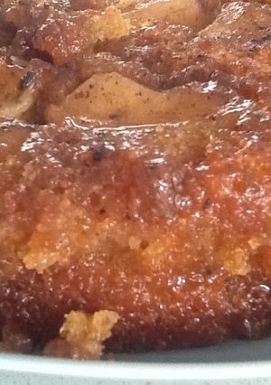A picture of West Country Apple Upside-down cake.