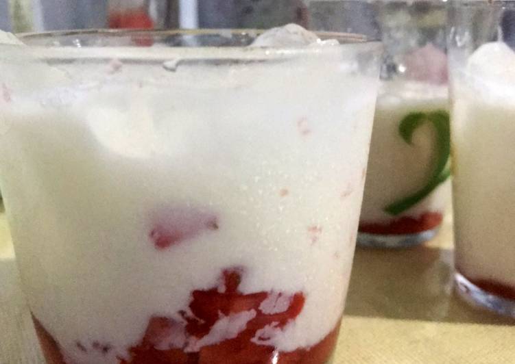 Resep Baru Healthy Straweberry Milk Enak Sederhana