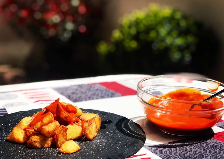 Patatas bravas con salsa brava casera picante 🌶🌶