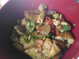 Tumis pedas manis tahu coklat