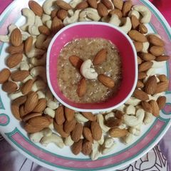 A picture of Kaju badam halwa.