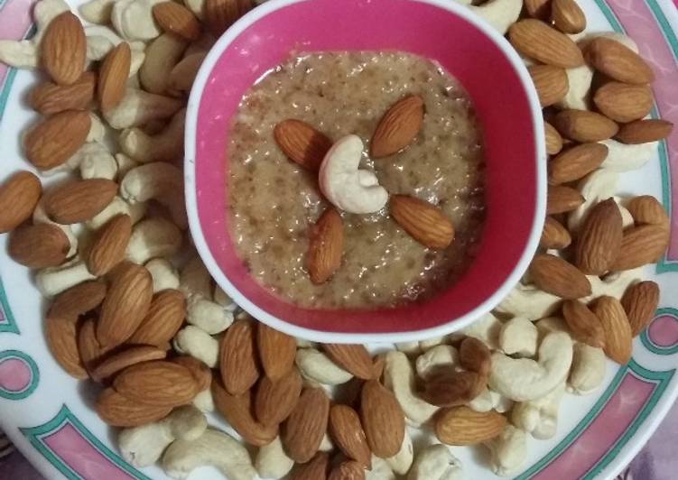 How to Make Quick Kaju badam halwa