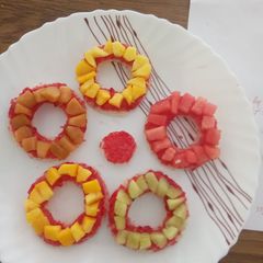 A picture of Fruit bread bangles.