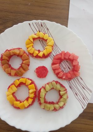 A picture of Fruit bread bangles.