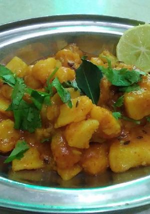 A picture of #sabz फराली आलू.
