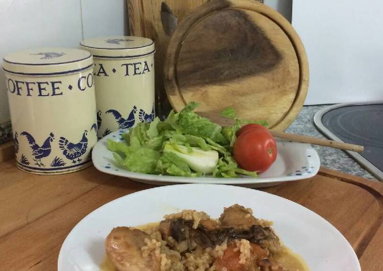 Pollo rápido con arroz