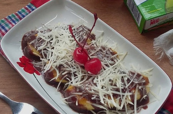 Resep Pisang Panggang Vla coklat Yang Enak Banget