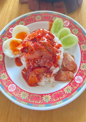 รูปของ ข้าวหมูแดง/น้ำราด