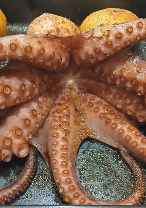 Una foto de Pulpo Cocido y Gratinado con especias Cajún