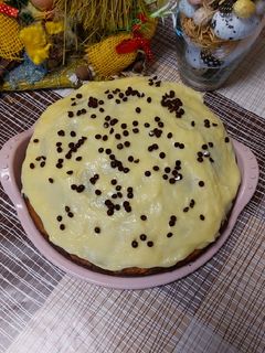 Фото Шоколадний пиріг з сирними кульками.