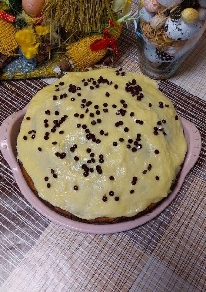 Шоколадний пиріг з сирними кульками