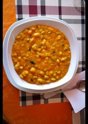 Una foto de Porotos Granados en mazamorra