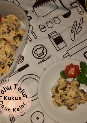 Foto resep 137. Tahu Telur Daun Kelor Kukus (MPASI 12m+)