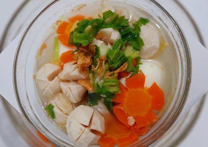 Resep Sup Bakso Ikan Resep Sup Bakso Ikan
