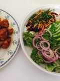 Pollada con ensalada versión light