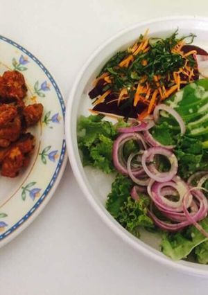Una foto de Pollada con ensalada versión light