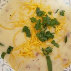 A picture of Crockpot potato soup.