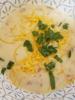 A picture of Crockpot potato soup.