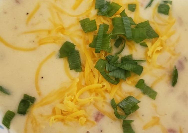 How to Cook Super Quick Crockpot potato soup