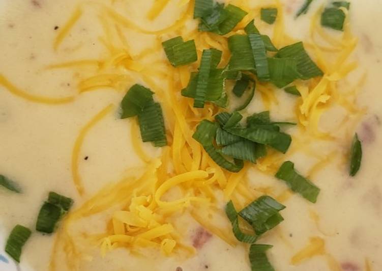 How to Cook Super Quick Crockpot potato soup