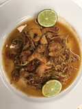 “Fideuá” de pollo y camarón