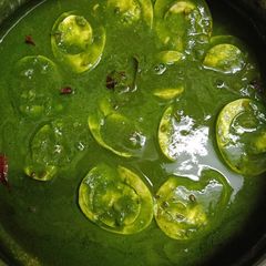 Palak Anda Spinach Egg curry A picture of Palak Anda Spinach Egg curry.