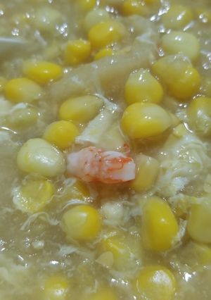 A picture of Fresh Shrimp Corn Fish Maw Soup 鮮蝦粟米魚肚羹.