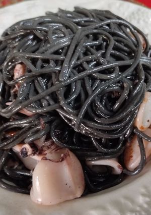 Una foto de Spaghetti con Calamar 10 Minutos
