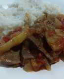 Estofado de lengua con arroz