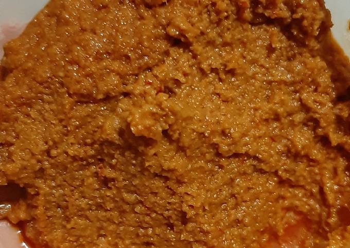 Resep: Bumbu kacang untuk celupan sate Yang Mudah