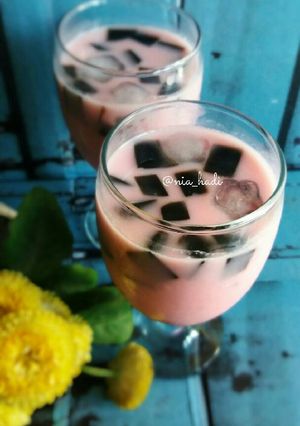 Foto resep Es Cincau Sutra (Susu Ultra)
